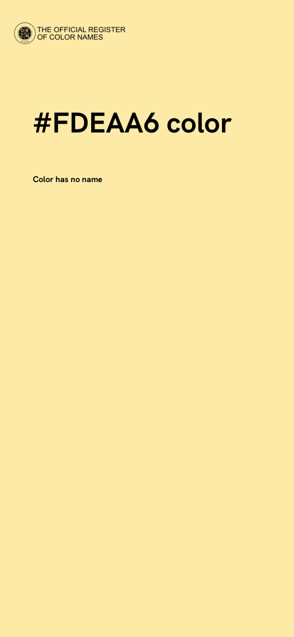 #FDEAA6 color image
