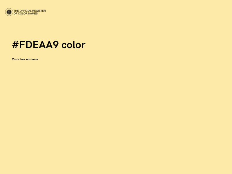 #FDEAA9 color image