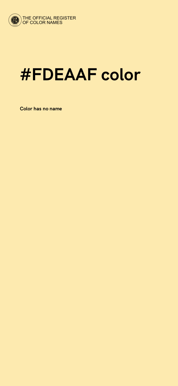 #FDEAAF color image