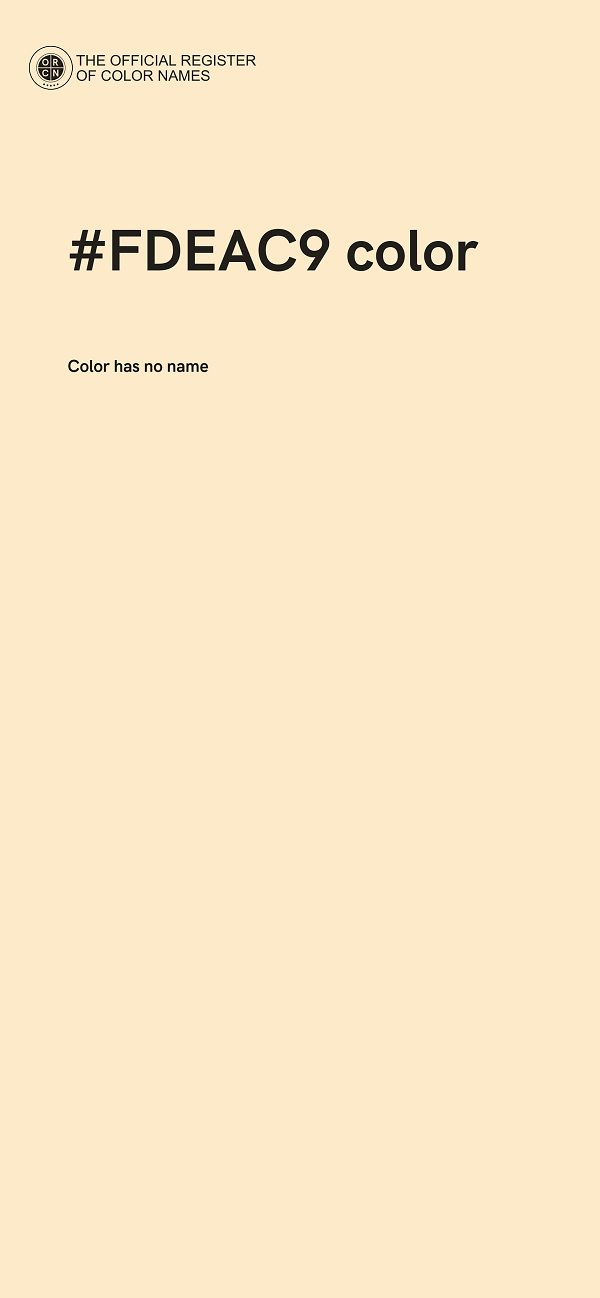 #FDEAC9 color image