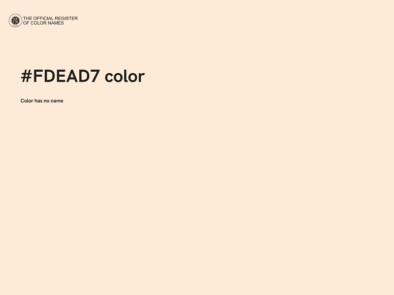 #FDEAD7 color image