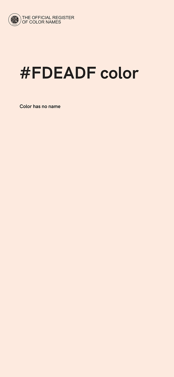 #FDEADF color image