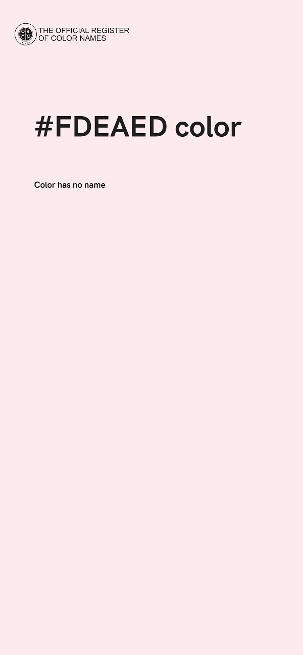 #FDEAED color image
