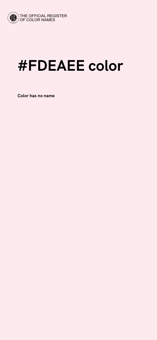 #FDEAEE color image