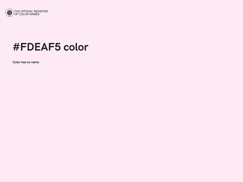 #FDEAF5 color image