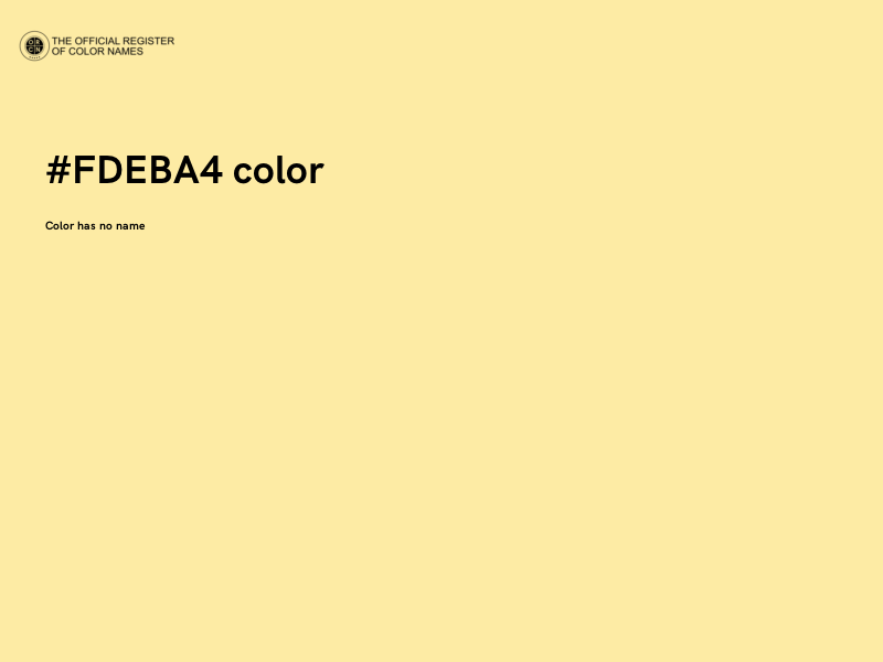 #FDEBA4 color image