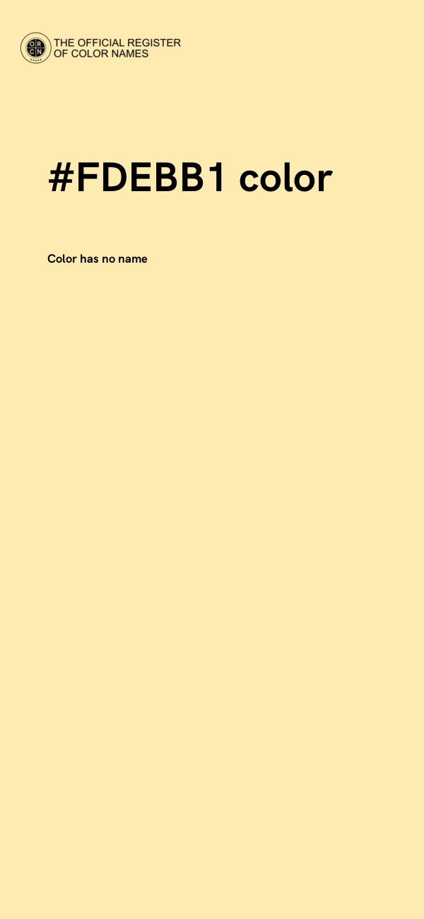 #FDEBB1 color image