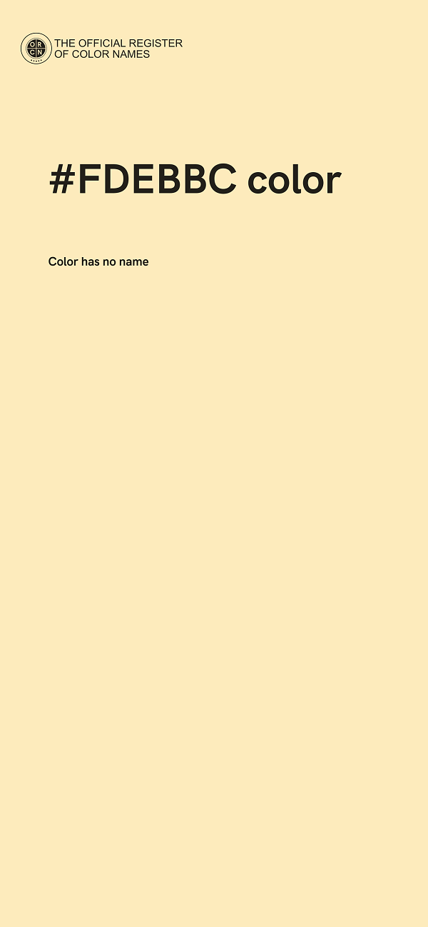 #FDEBBC color image
