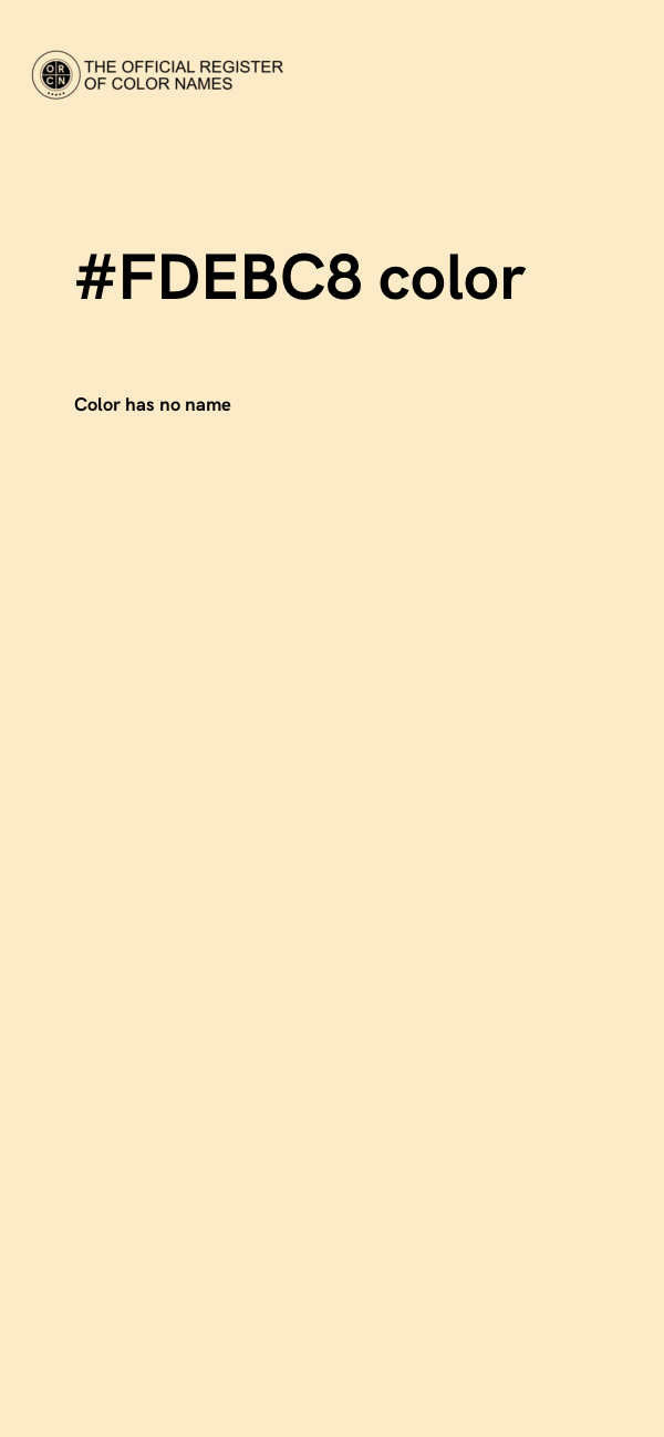 #FDEBC8 color image