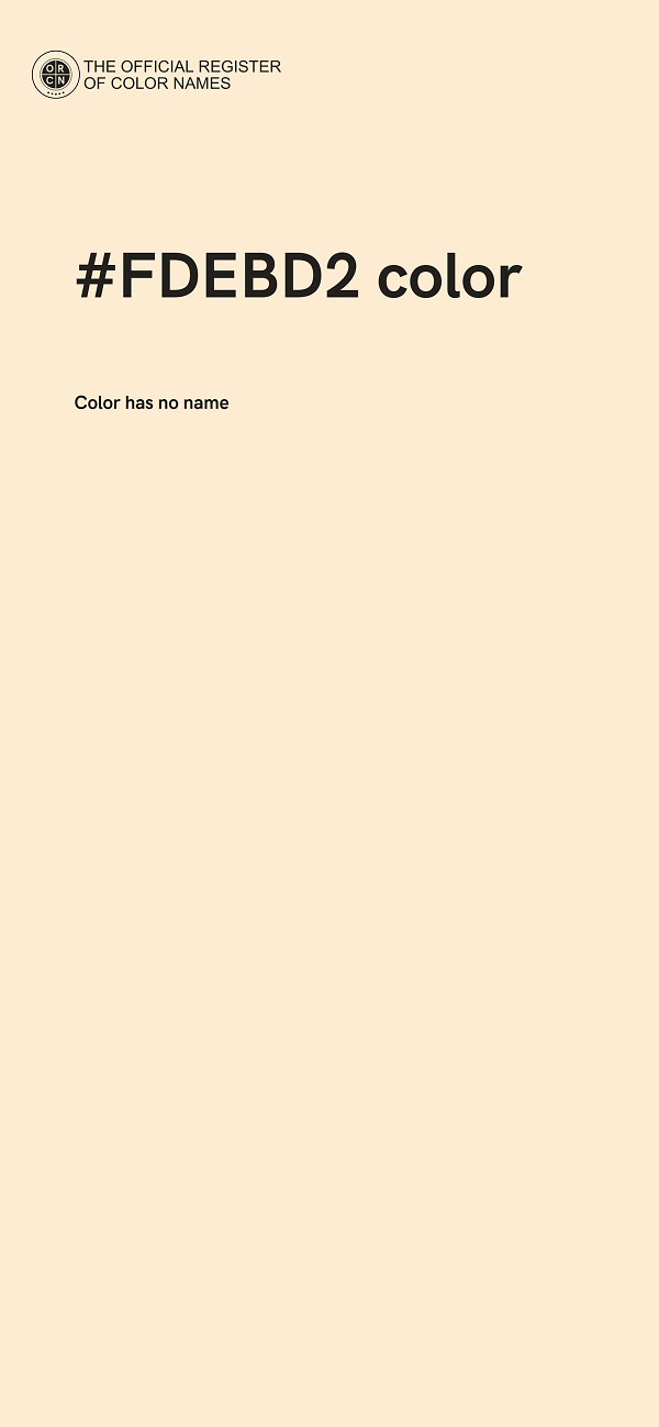 #FDEBD2 color image