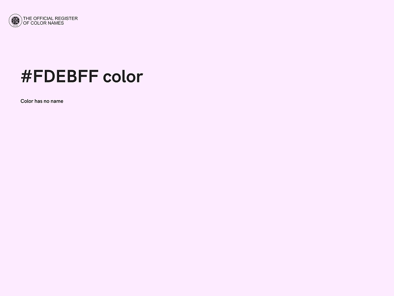 #FDEBFF color image