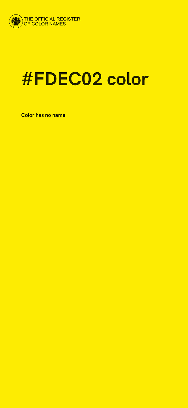 #FDEC02 color image