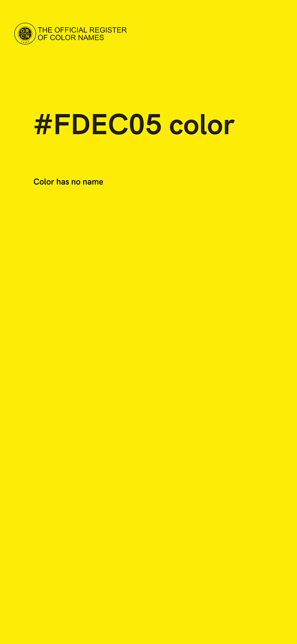 #FDEC05 color image