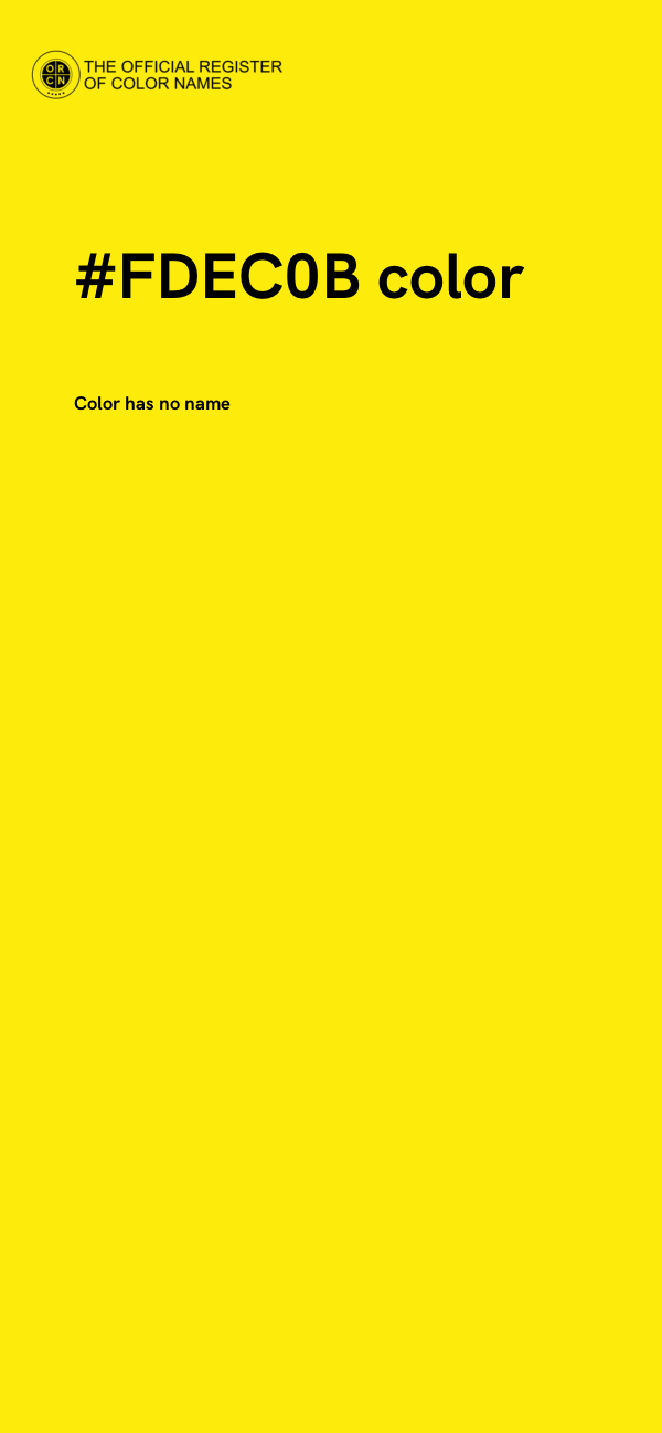 #FDEC0B color image