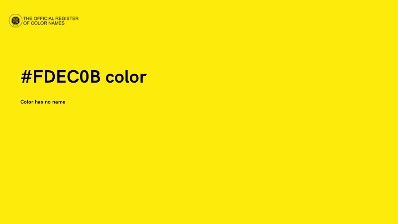 #FDEC0B color image