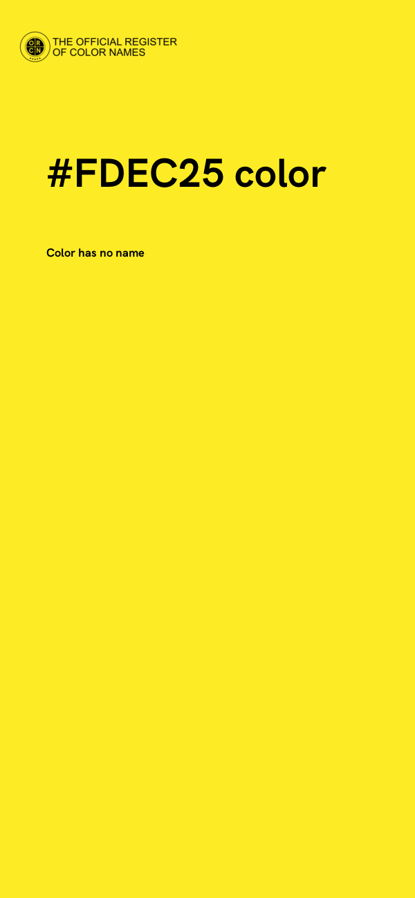 #FDEC25 color image