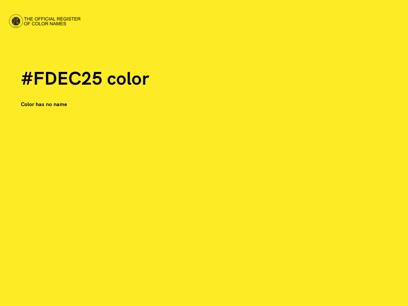 #FDEC25 color image