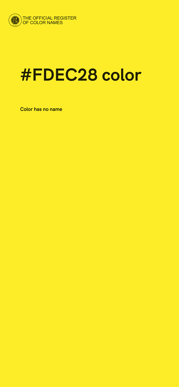 #FDEC28 color image