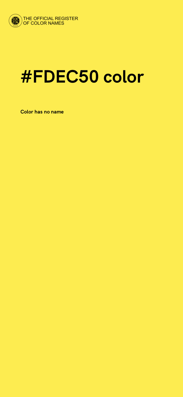 #FDEC50 color image