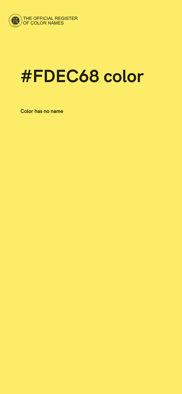 #FDEC68 color image