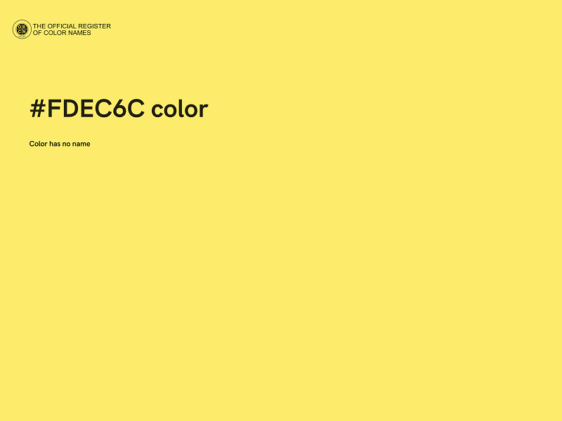 #FDEC6C color image