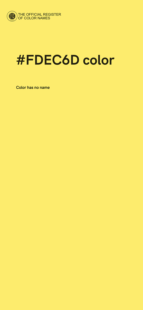 #FDEC6D color image
