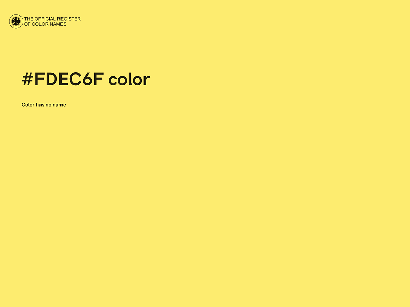 #FDEC6F color image