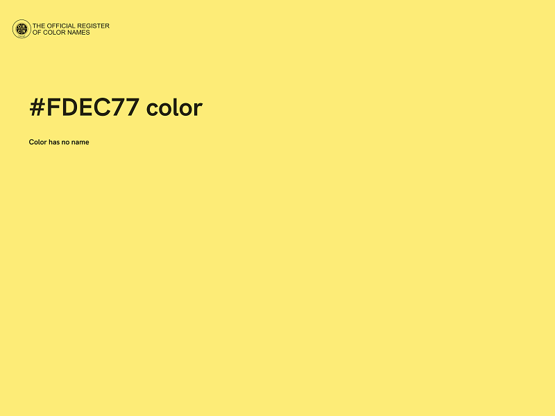 #FDEC77 color image