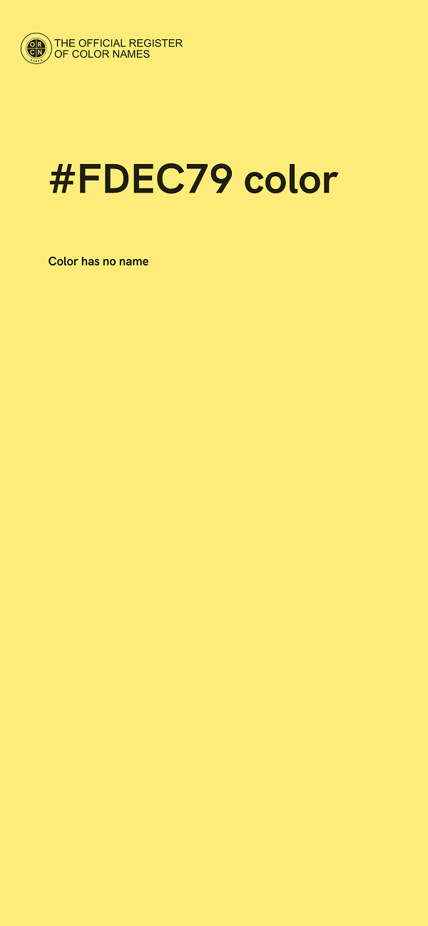 #FDEC79 color image