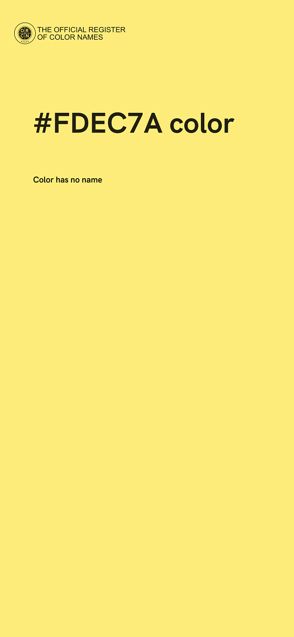#FDEC7A color image