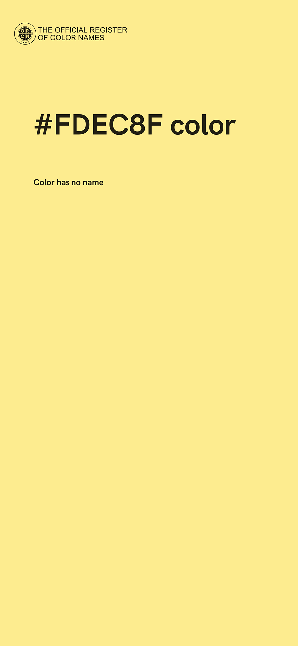 #FDEC8F color image