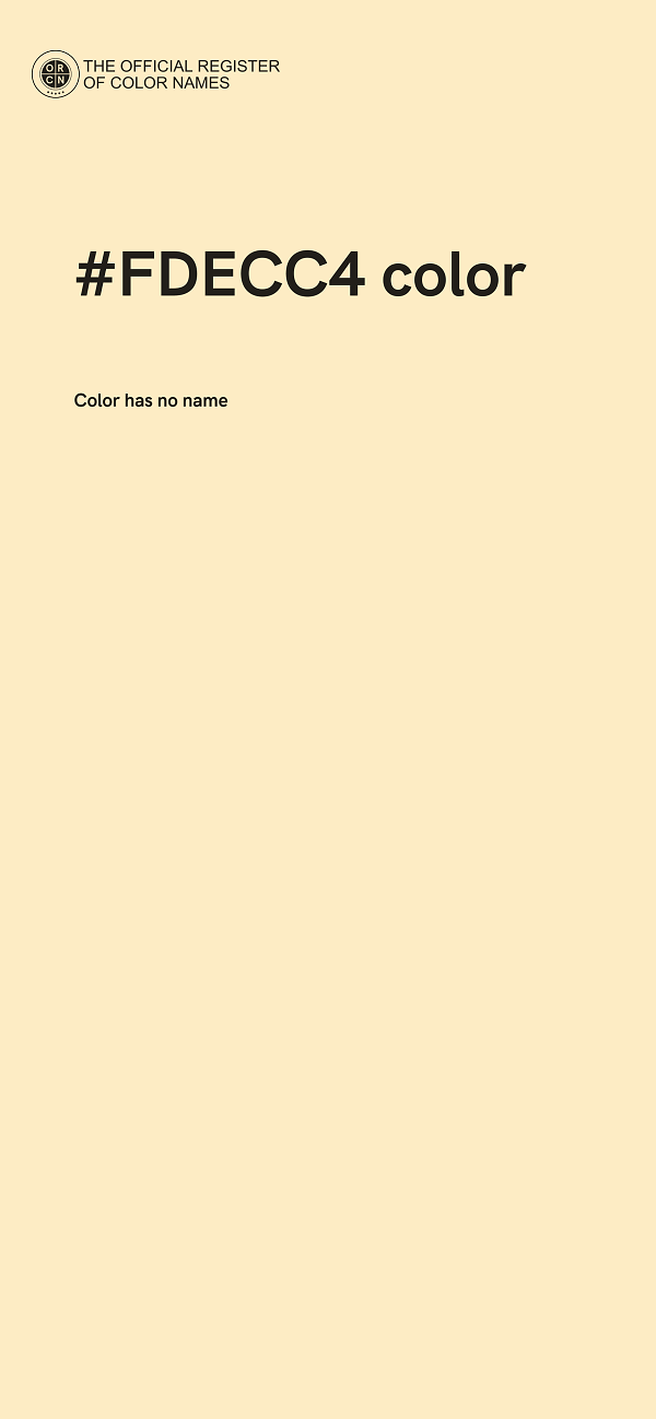#FDECC4 color image