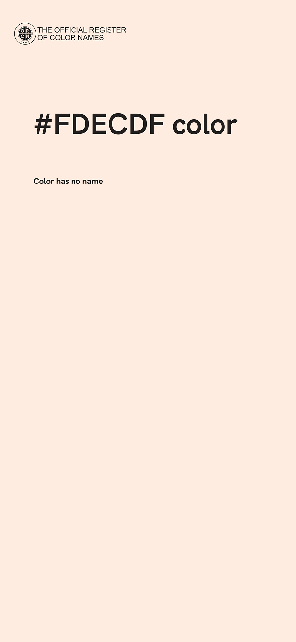 #FDECDF color image