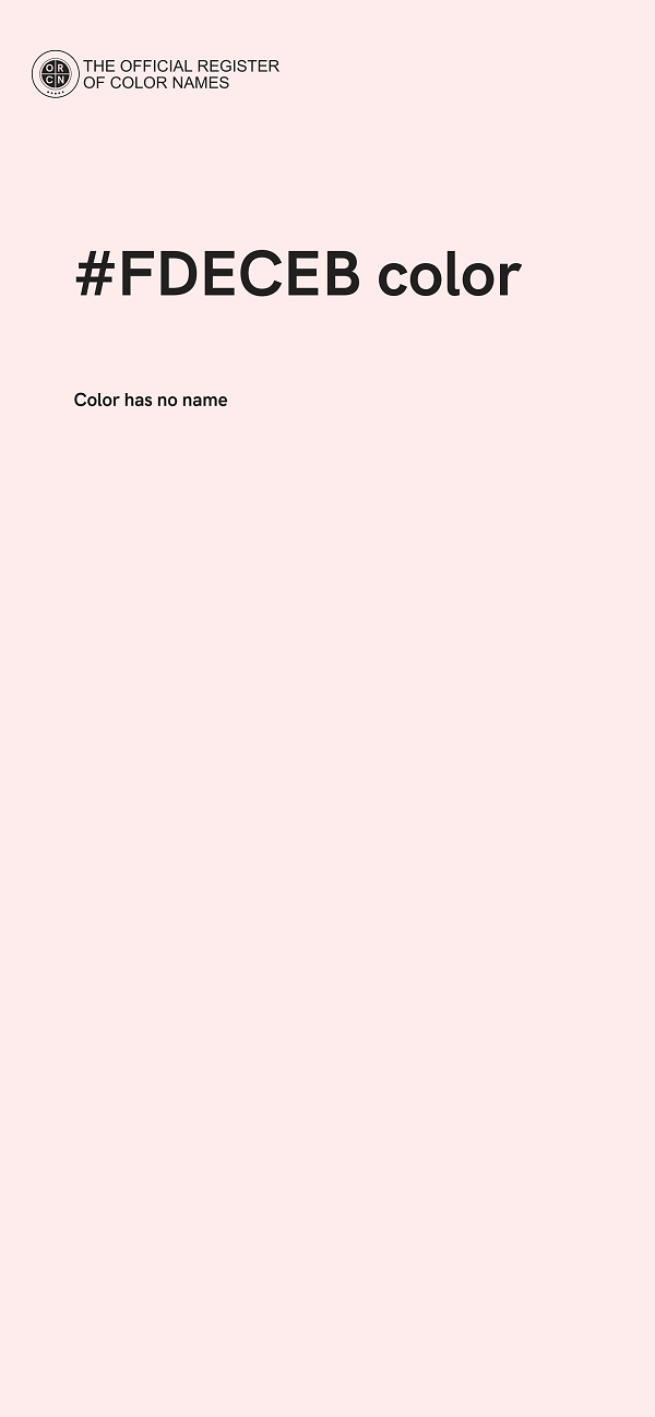 #FDECEB color image