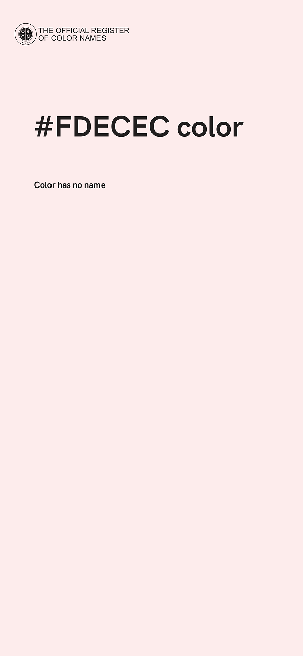 #FDECEC color image