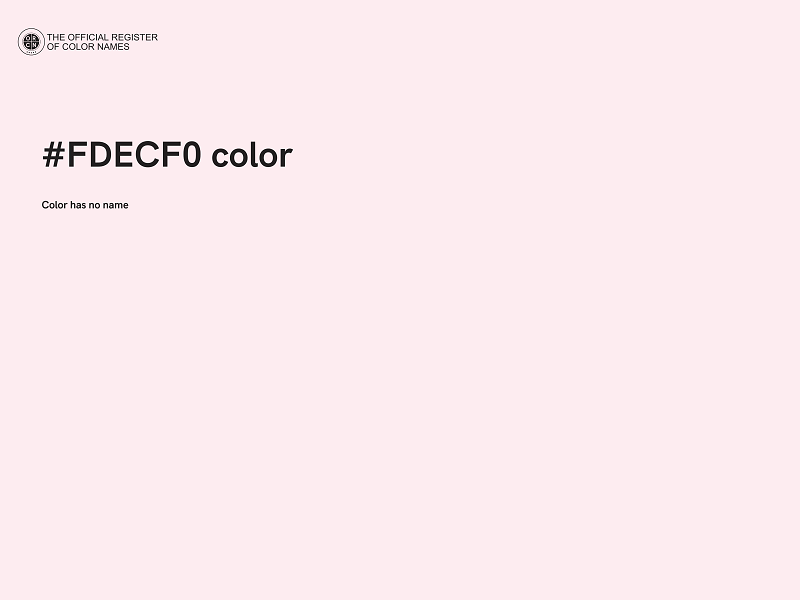 #FDECF0 color image