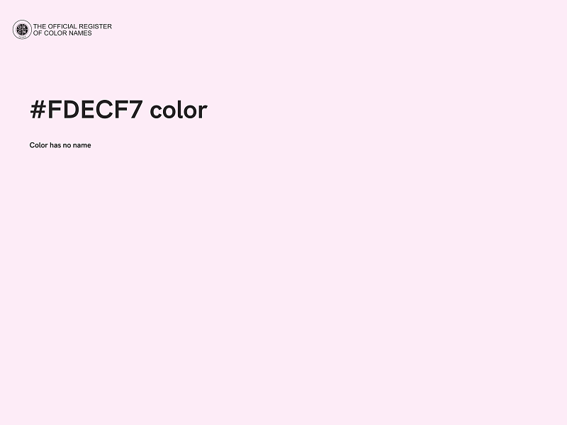 #FDECF7 color image