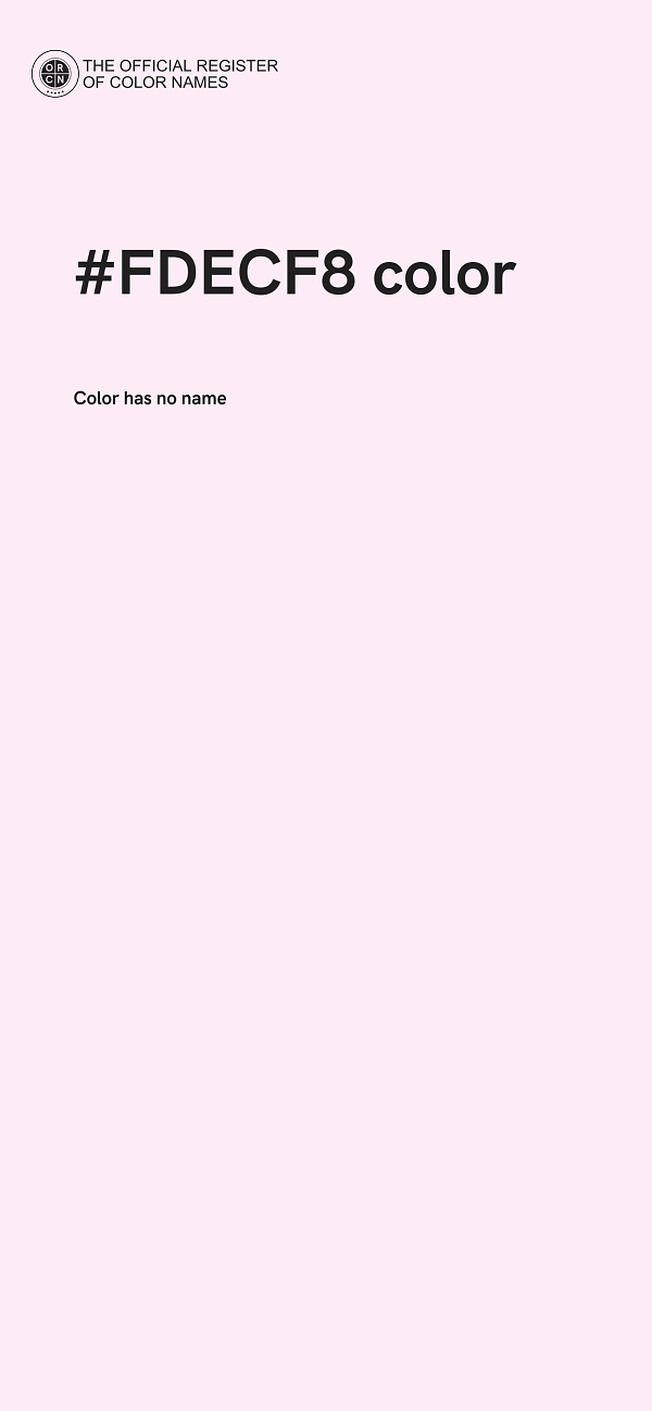 #FDECF8 color image