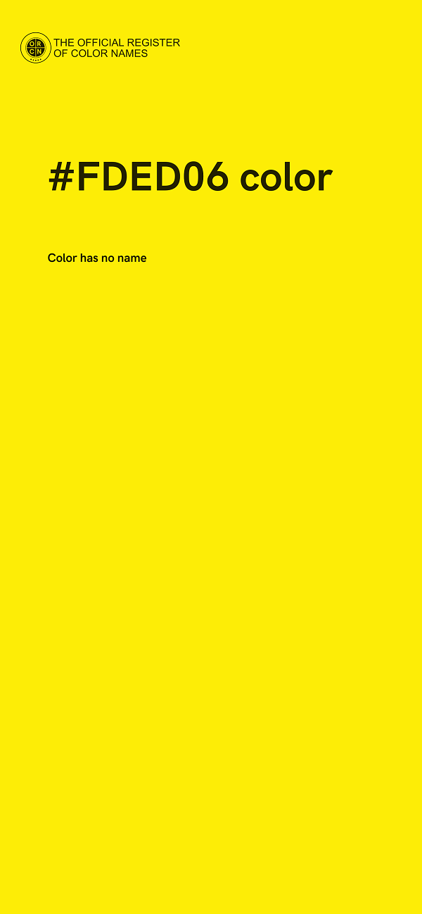 #FDED06 color image