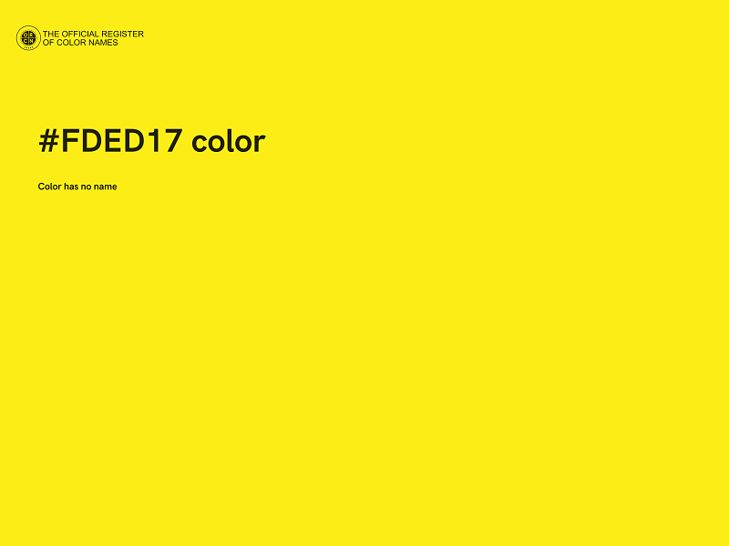#FDED17 color image
