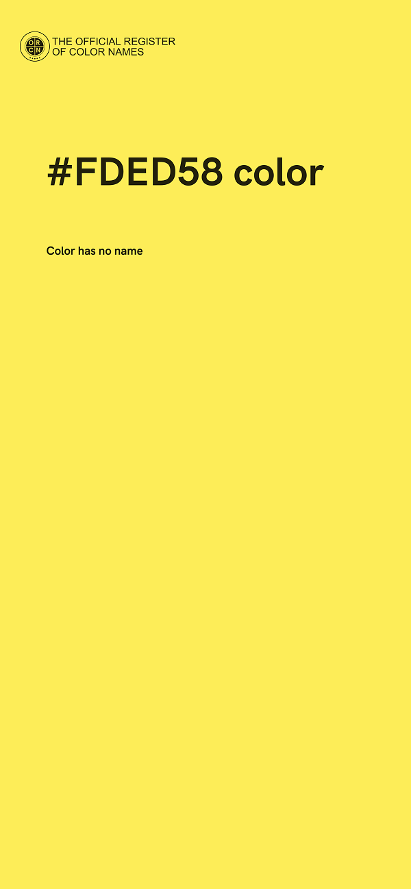 #FDED58 color image