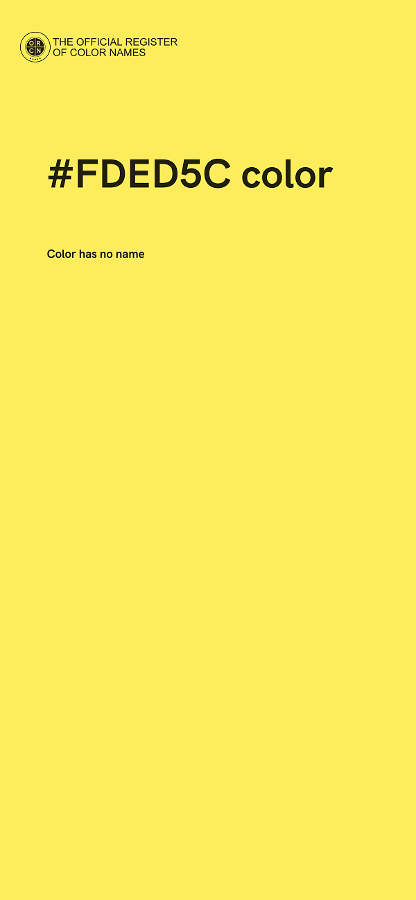 #FDED5C color image
