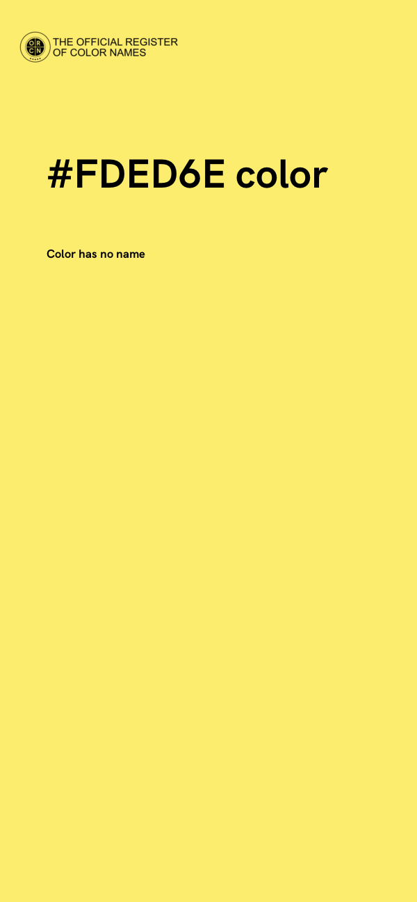 #FDED6E color image