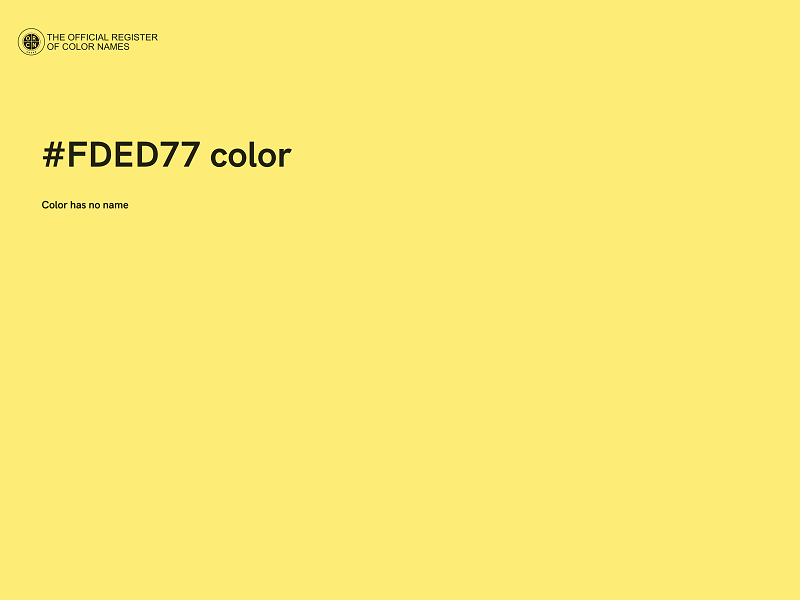 #FDED77 color image