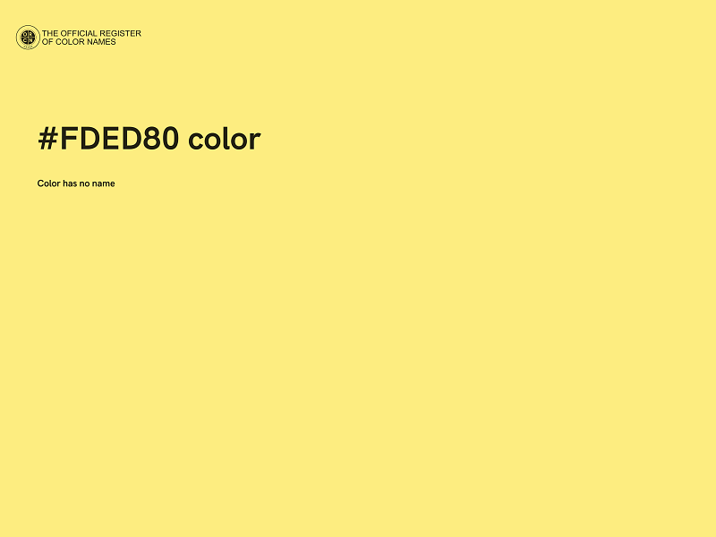 #FDED80 color image