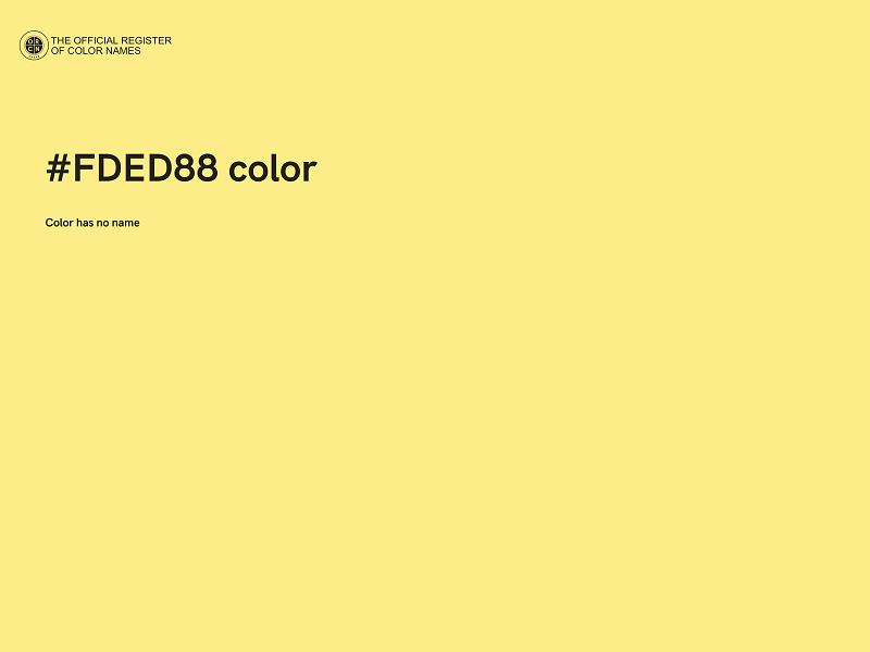 #FDED88 color image