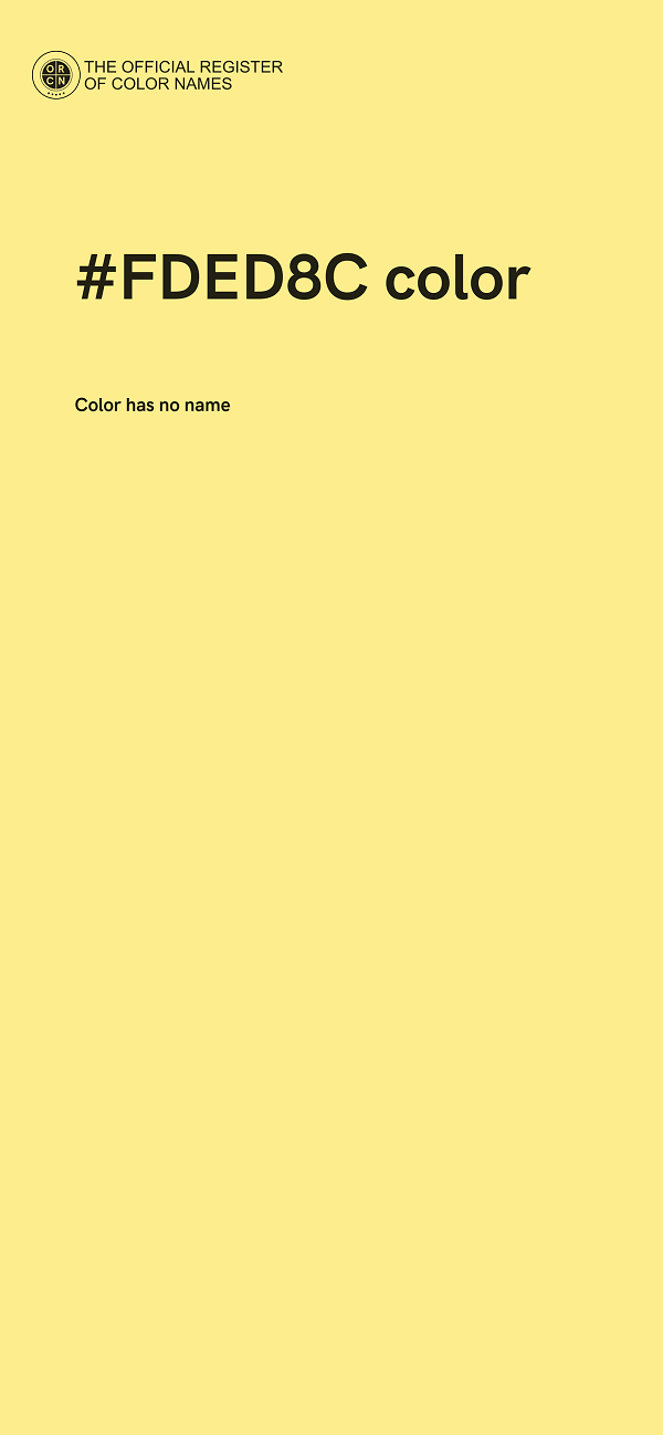 #FDED8C color image
