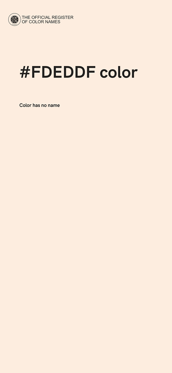#FDEDDF color image