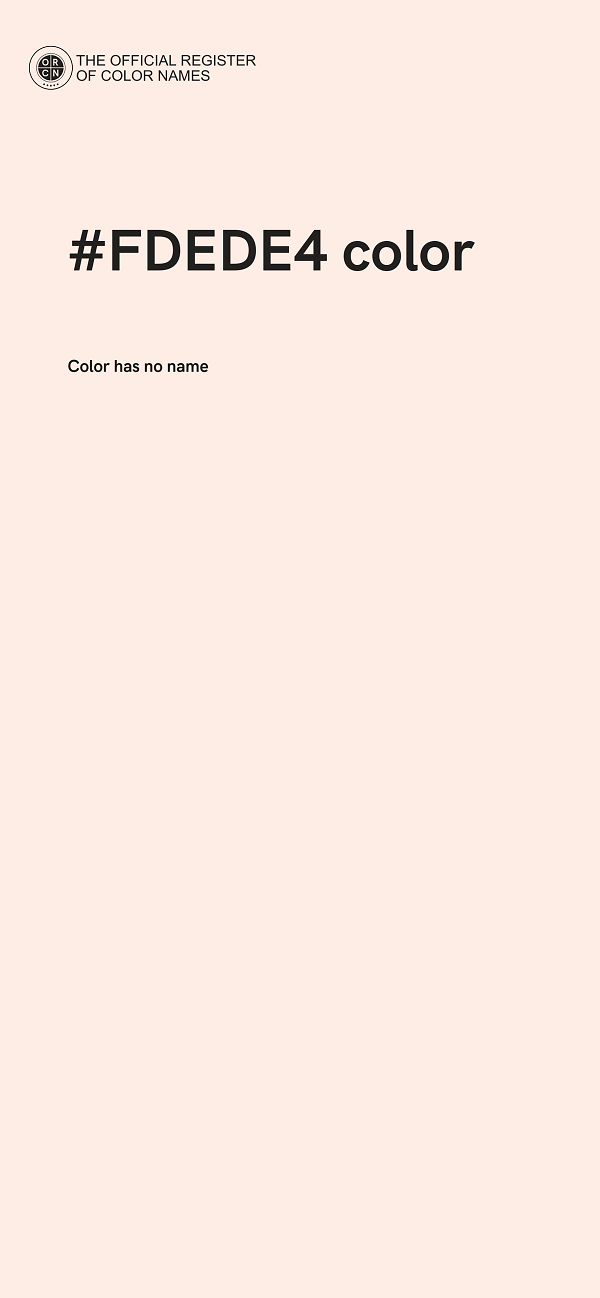 #FDEDE4 color image