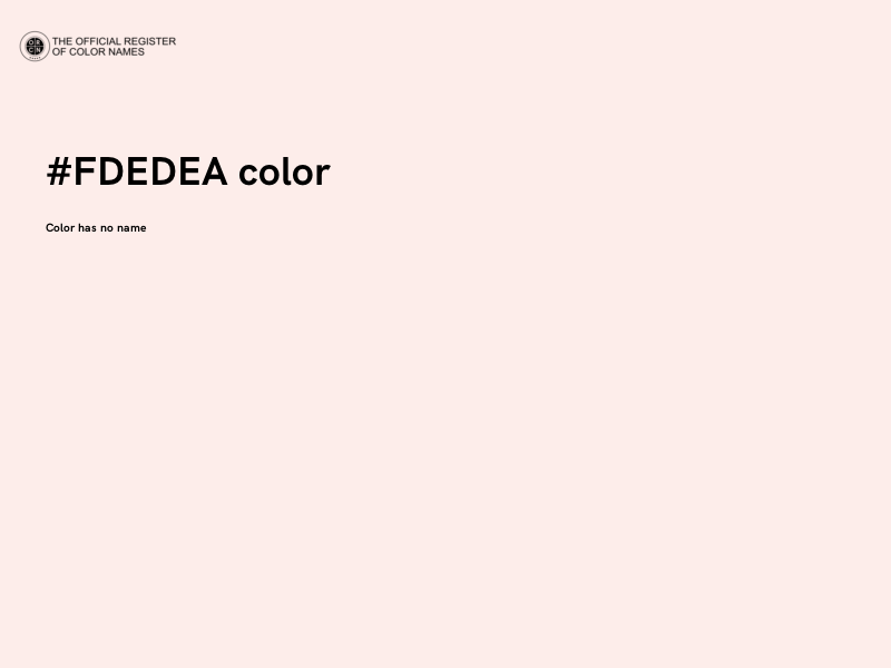#FDEDEA color image